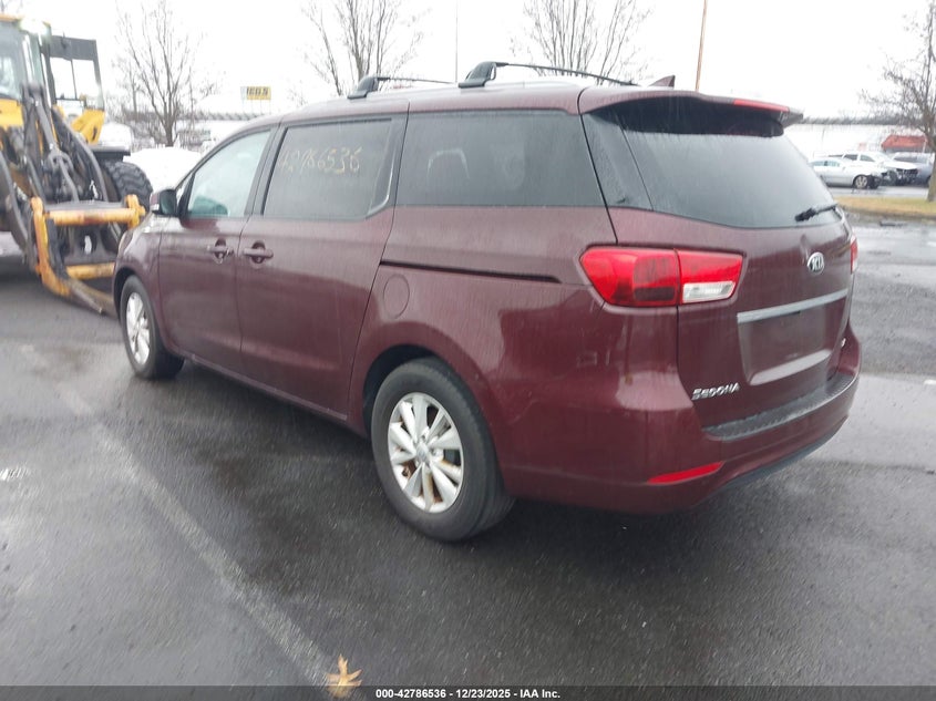 Vin: kndmb5c19f6051225, lot: 43279959, kia sedona lx 20153