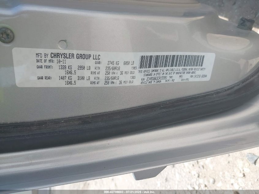 2012 Dodge Grand Caravan Se/Avp VIN: 2C4RDGBG3CR155991 Lot: 42786683