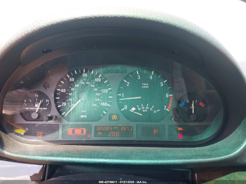 2000 BMW 323It VIN: WBAAR3345YJM00388 Lot: 42786811