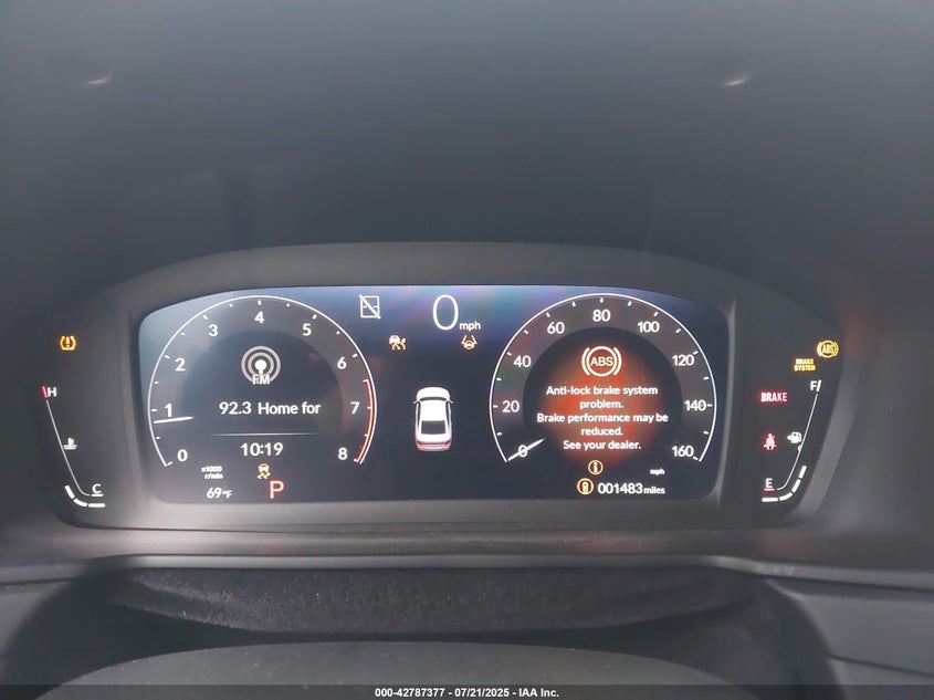 2025 Honda Accord Se VIN: 1HGCY1F42SA032095 Lot: 42787377