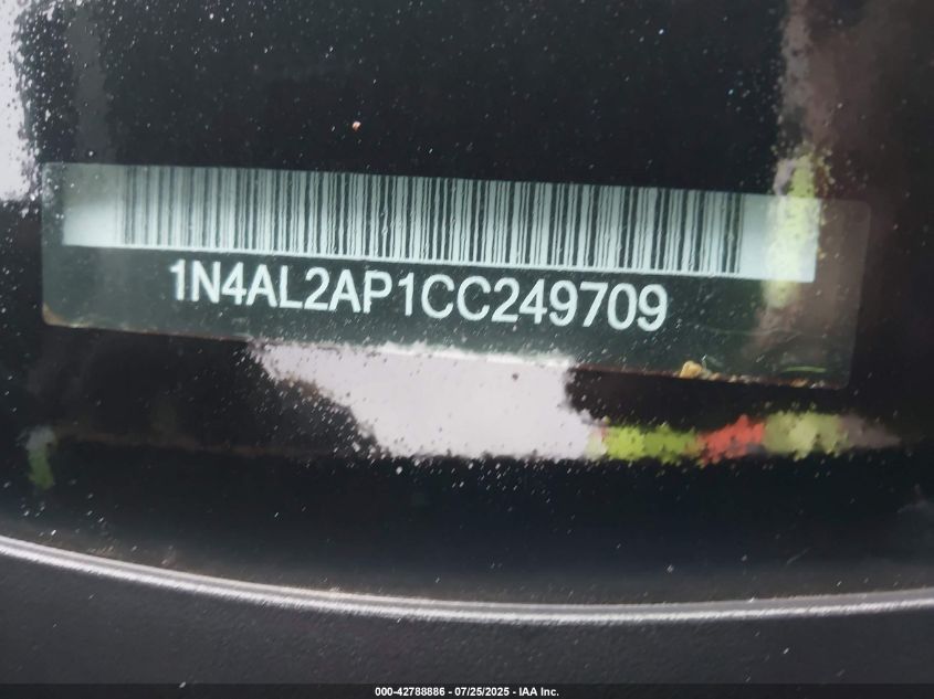 2012 Nissan Altima 2.5 S VIN: 1N4AL2AP1CC249709 Lot: 42788886