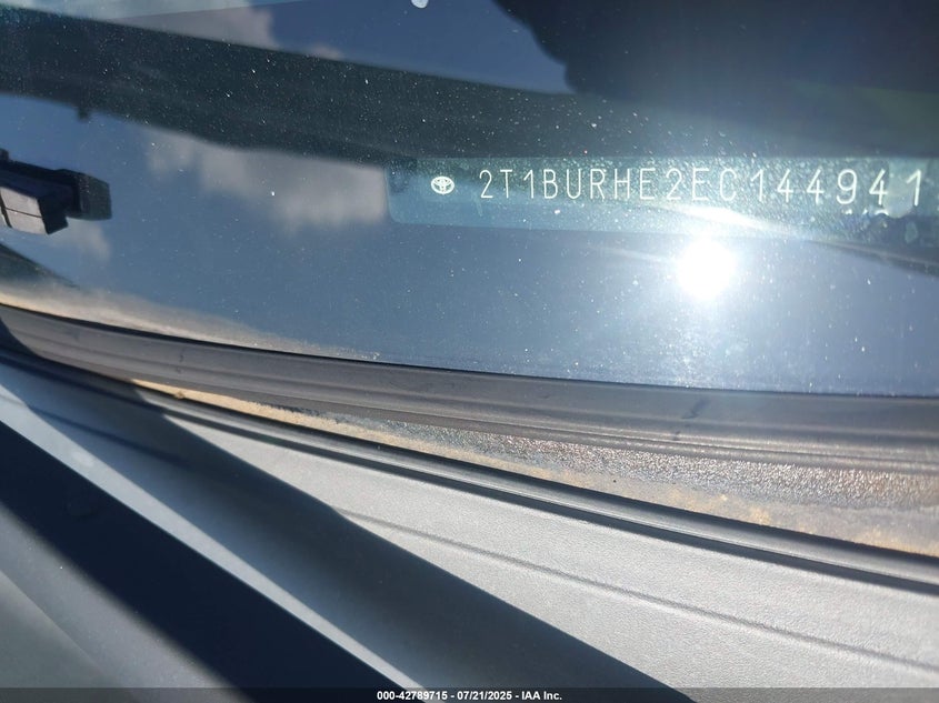 2014 TOYOTA COROLLA L/LE/LE PLS/PRM/S/S PLS - 2T1BURHE2EC144941