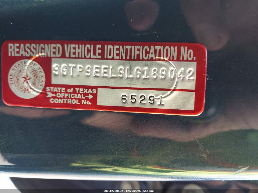 2020 GMC Sierra 1500 4Wd Short Box At4 VIN: 3GTP9EEL9LG189042 Lot: 42790502