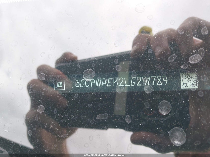 2020 CHEVROLET SILVERADO 1500 2WD  SHORT BED WT - 3GCPWAEK2LG291789