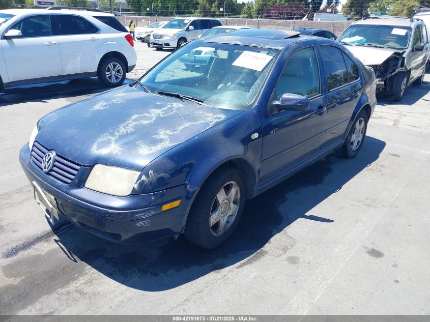 2001 Volkswagen Jetta Gls VIN: 3VWSB69M71M115427 Lot: 42791673