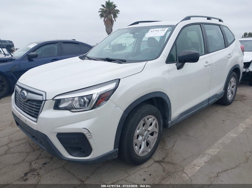 2019 Subaru Forester 2.5 White Lot 111042791754 Vin JF2SKACC6KH489900