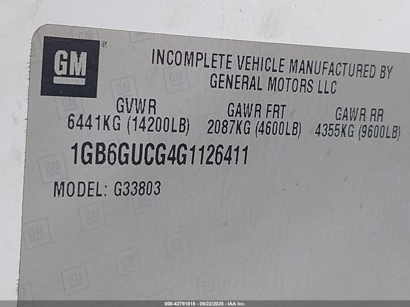 1GB6GUCG4G1126411 2016 CHEVROLET EXPRESS photo no. 8