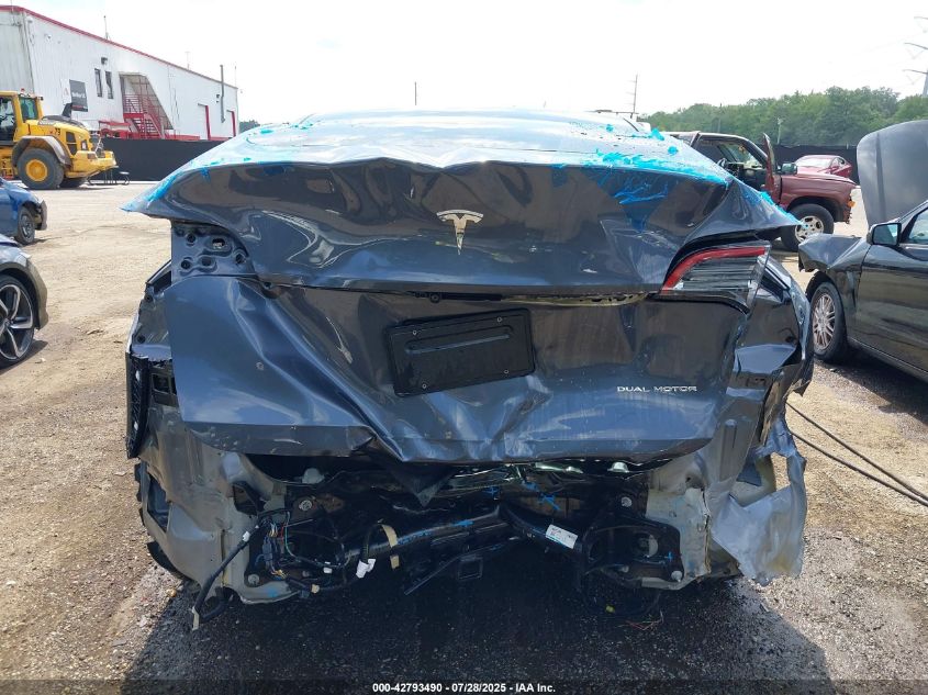 2023 Tesla Model Y Awd/Long Range Dual Motor All-Wheel Drive VIN: 7SAYGDEEXPF697167 Lot: 42793490
