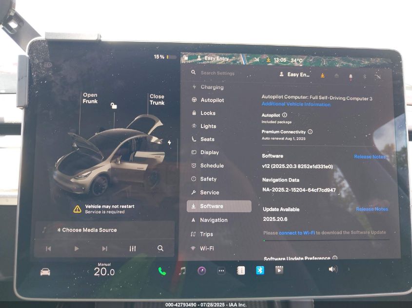 2023 Tesla Model Y Awd/Long Range Dual Motor All-Wheel Drive VIN: 7SAYGDEEXPF697167 Lot: 42793490