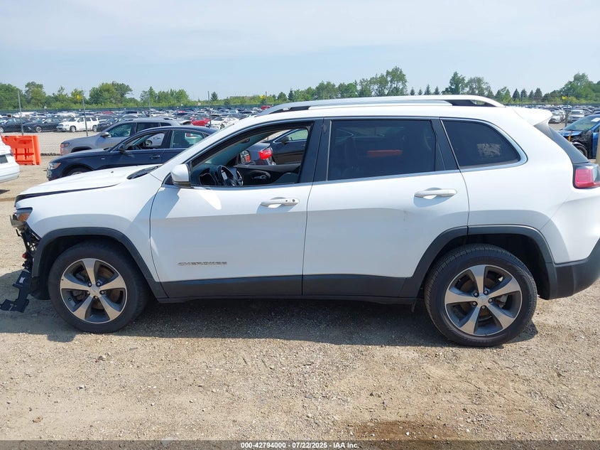 2019 Jeep Cherokee 2.4 LIMITED FWD White Lot 111042794000 Vin 1C4PJLDB2KD380804