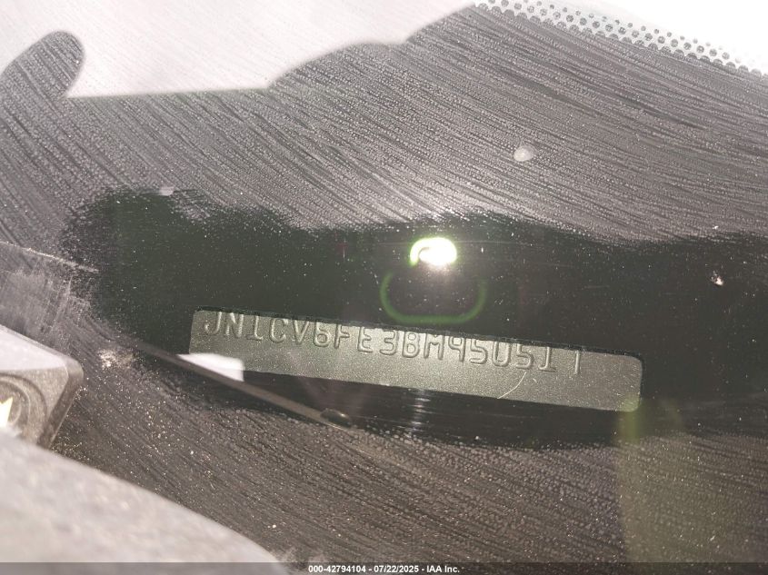 2011 Infiniti G37 VIN: JN1CV6FE3BM950517 Lot: 42794104