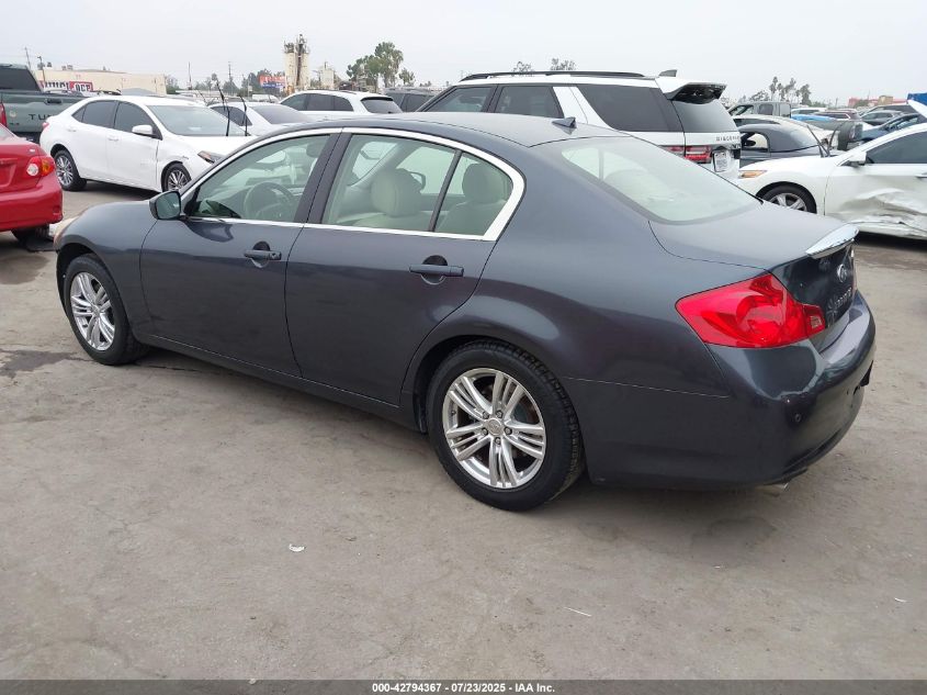 2012 Infiniti G37X VIN: JN1CV6AR8CM977658 Lot: 42794367