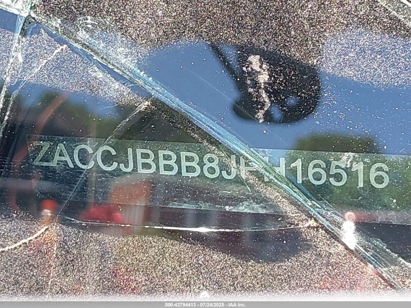 2018 Jeep Renegade Latitude 4X4 VIN: ZACCJBBB8JPH16516 Lot: 42794413