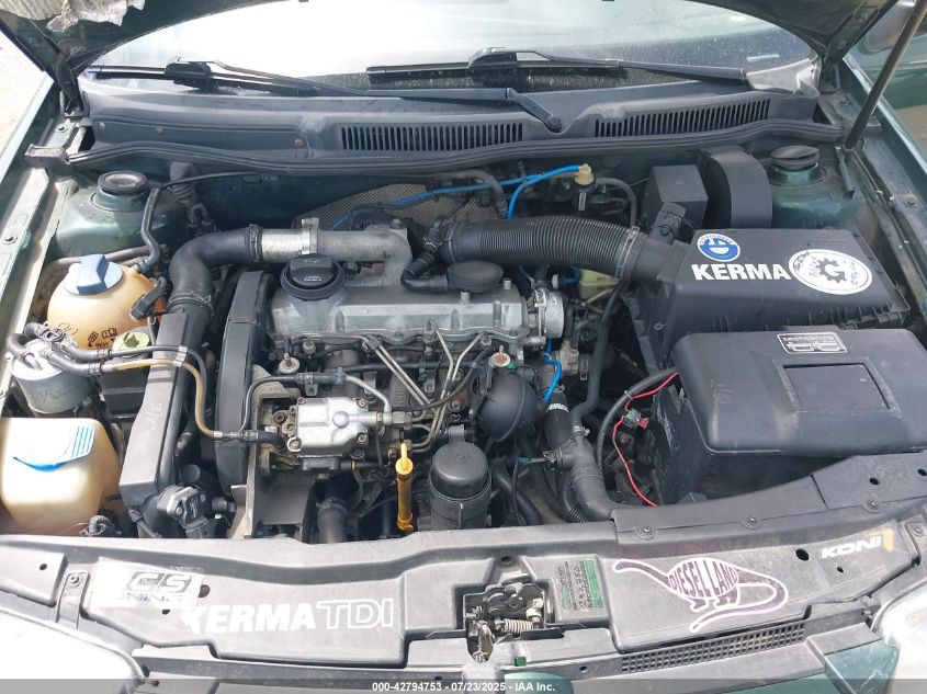 1999 Volkswagen Jetta Gl Tdi VIN: 3VWRF29M1XM039823 Lot: 42794753