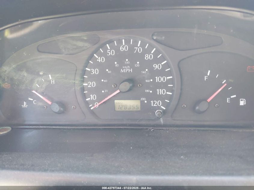 2001 Kia Rio VIN: KNADC12361651643 Lot: 42797344