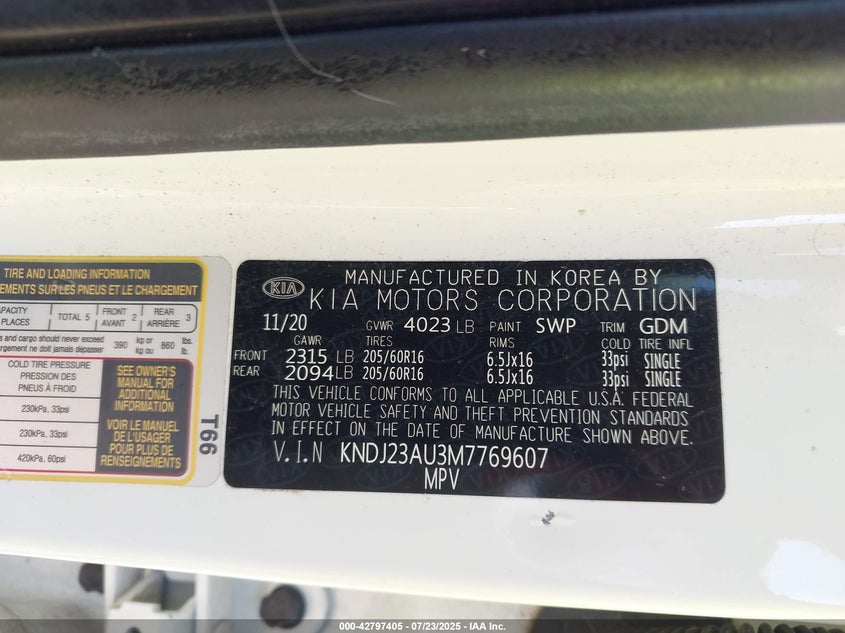 2021 KIA SOUL LX - KNDJ23AU3M7769607