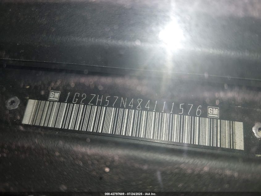 2008 Pontiac G6 Gt VIN: 1G2ZH57N484111576 Lot: 42797689