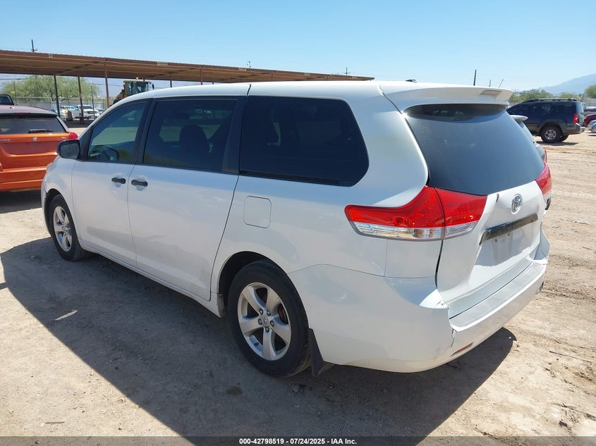 2011 Toyota Sienna Base V6 VIN: 5TDZK3DC7BS081053 Lot: 42798519