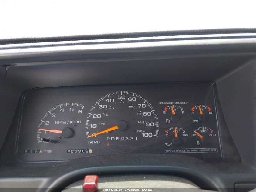 1995 Chevrolet Tahoe C1500 VIN: 1GNEC13K9SJ414611 Lot: 42798752