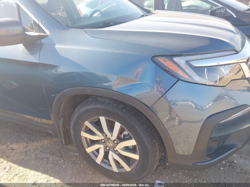 2019 Honda Pilot Ex-L VIN: 5FNYF6H56KB092224 Lot: 42799249