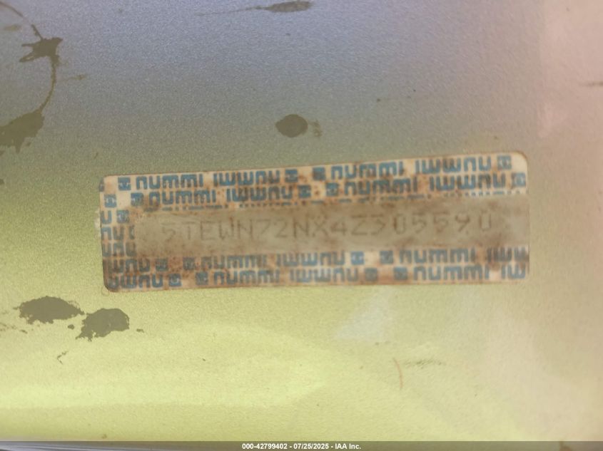 2004 Toyota Tacoma Base V6 VIN: 5TEWN72NX4Z305590 Lot: 42799402