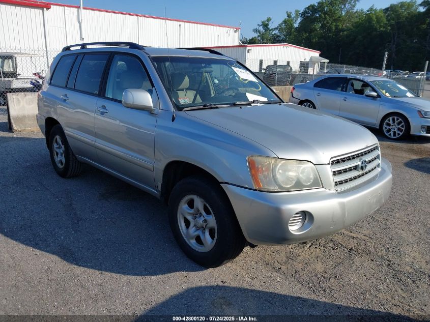 2002 Toyota Highlander VIN: JTEGD21A820027595 Lot: 42800120