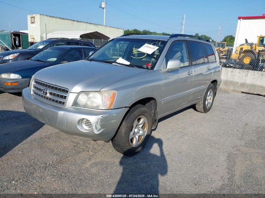 2002 Toyota Highlander VIN: JTEGD21A820027595 Lot: 42800120