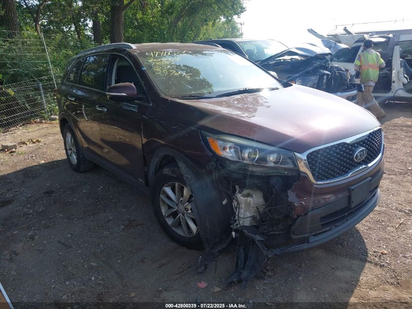 2017 Kia Sorento 2.4L Lx VIN: 5XYPGDA33HG297216 Lot: 42800339