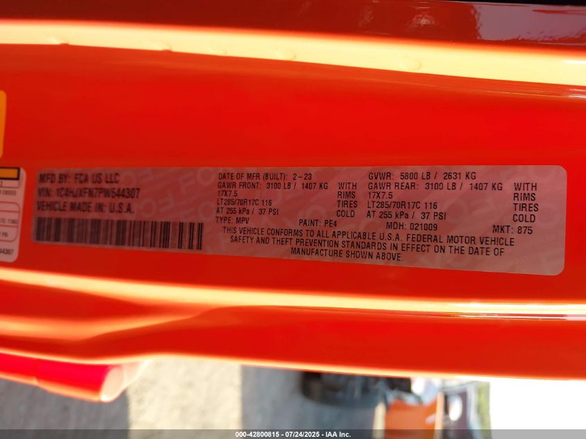 2023 Jeep Wrangler - 1C4HJXFN7PW644307