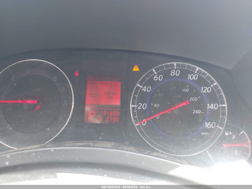 2008 Infiniti Ex35 Journey VIN: JNKAJ09F48M352834 Lot: 42801038