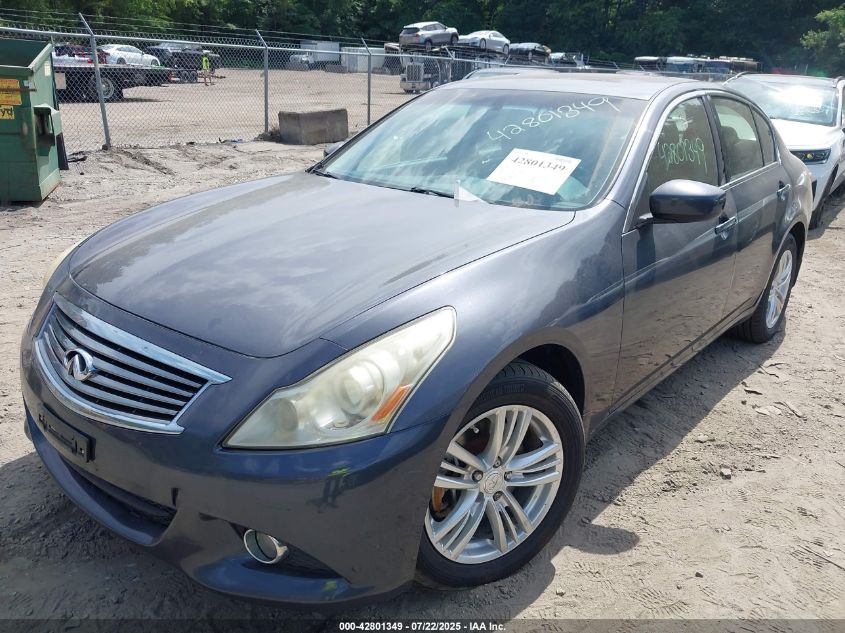 2012 Infiniti G37X VIN: JN1CV6AR3CM972450 Lot: 42801349