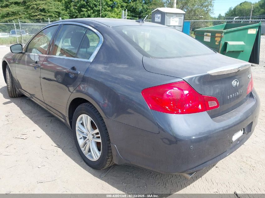 2012 Infiniti G37X VIN: JN1CV6AR3CM972450 Lot: 42801349