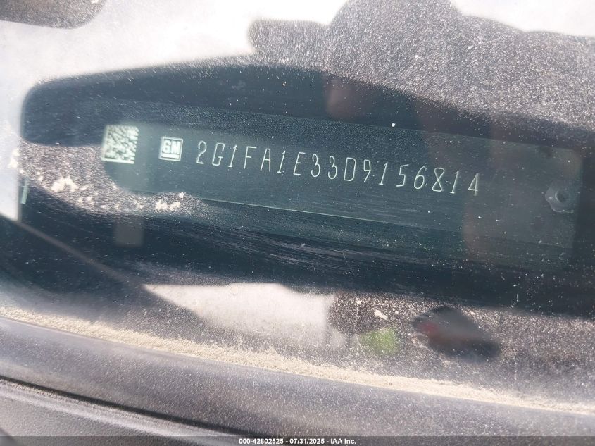 2013 Chevrolet Camaro 2Ls VIN: 2G1FA1E33D9156814 Lot: 42802525