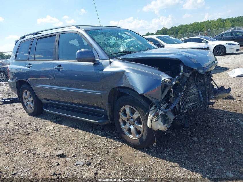 2005 Toyota Highlander V6 blue other gasoline JTEEP21A150100695 photo #1