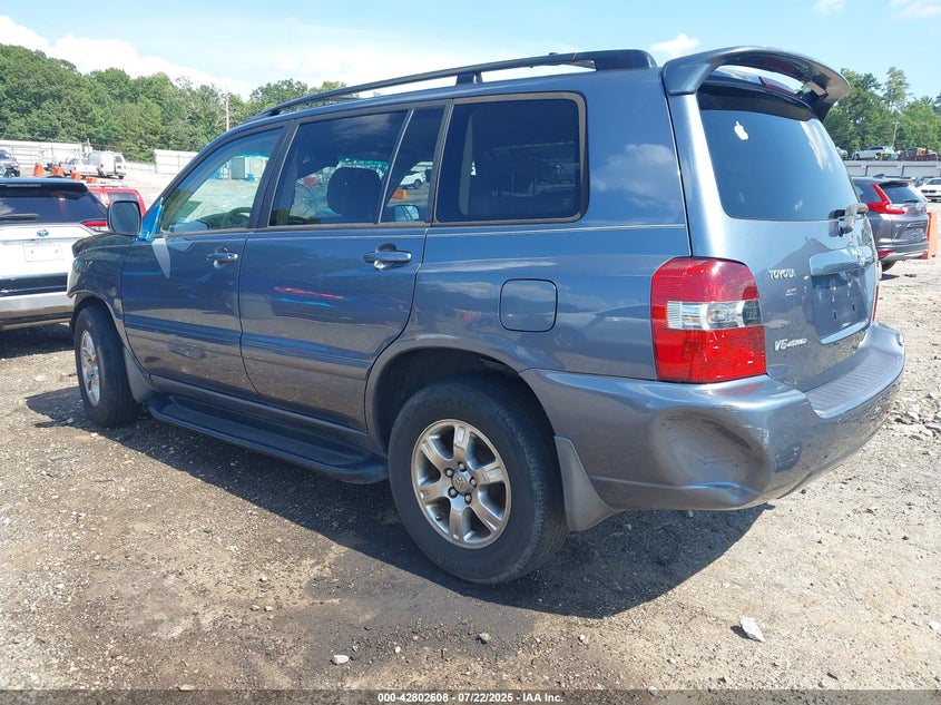 2005 Toyota Highlander V6 blue other gasoline JTEEP21A150100695 photo #4