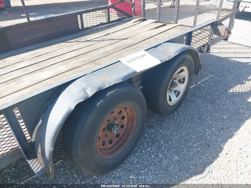 2001 Custom 16' Utility Trailer VIN: BILLOFSALE Lot: 42802689