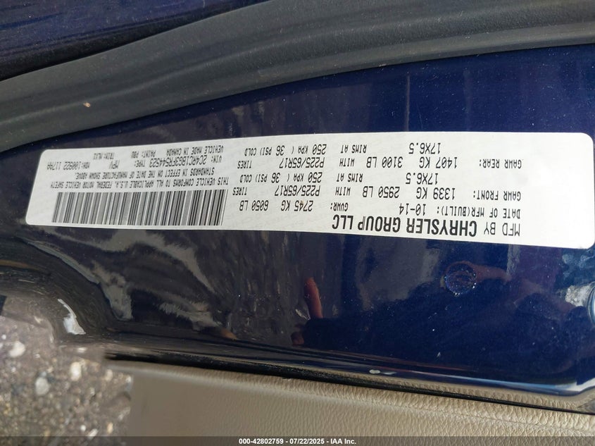 2015 CHRYSLER TOWN & COUNTRY TOURING - 2C4RC1BG3FR544523