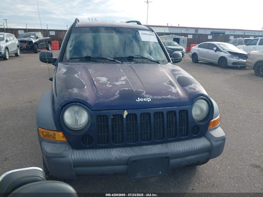 2007 Jeep Liberty Sport VIN: 1J4GL48K47W604655 Lot: 42802889