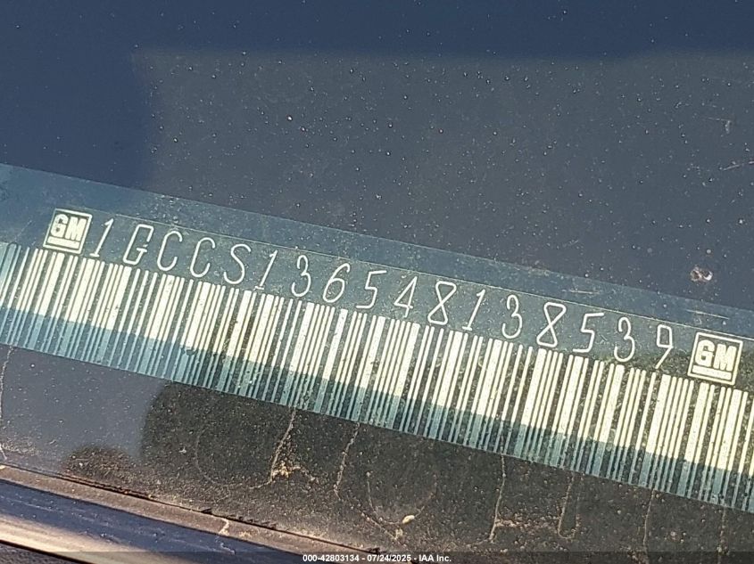 2004 Chevrolet Colorado Ls VIN: 1GCCS136548138539 Lot: 42803134