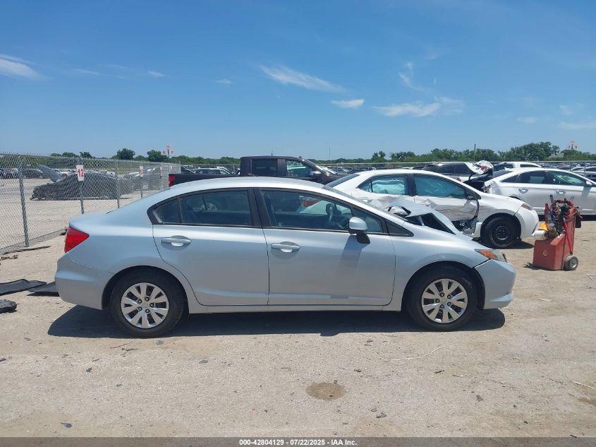 2012 Honda Civic Lx VIN: 19XFB2F5XCE360276 Lot: 42804129