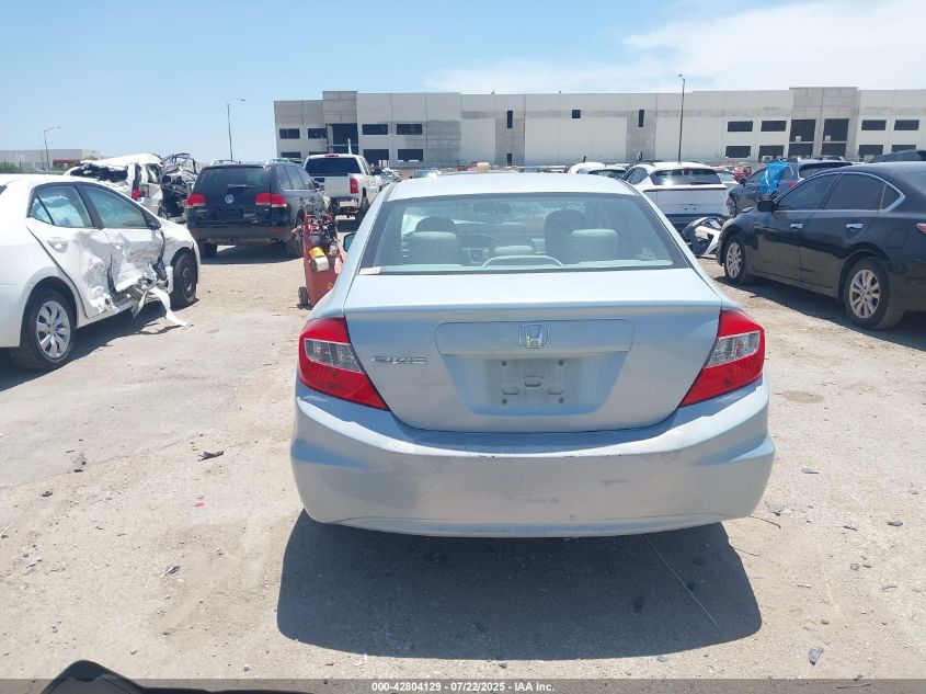 2012 Honda Civic Lx VIN: 19XFB2F5XCE360276 Lot: 42804129