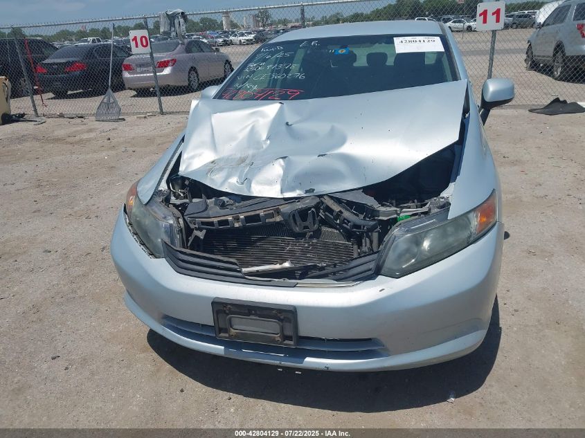 2012 Honda Civic Lx VIN: 19XFB2F5XCE360276 Lot: 42804129