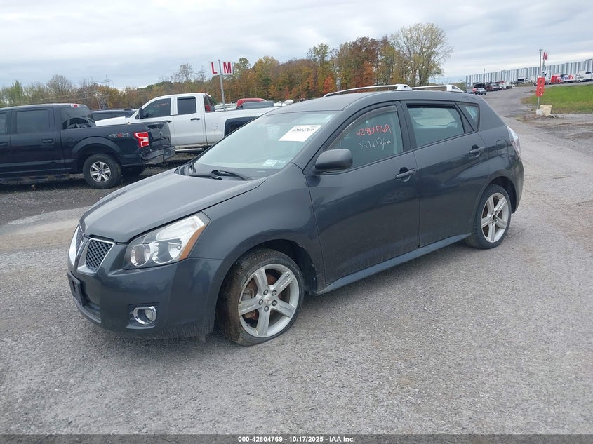 2009 Pontiac Vibe grey hatchback gasoline 5Y2SM67059Z423493 photo #3