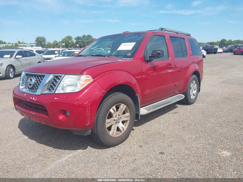 Vin: 5n1ar1nn8ac621129, lot: 43298901, nissan pathfinder se 20102