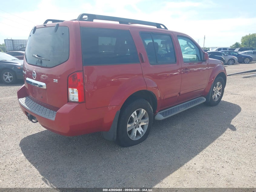 Vin: 5n1ar1nn8ac621129, lot: 43298901, nissan pathfinder se 20104