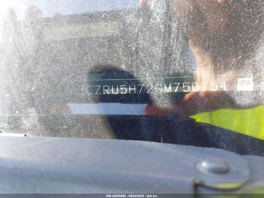 2016 Honda Hr-V Ex-L VIN: 3CZRU5H72GM750754 Lot: 42805490