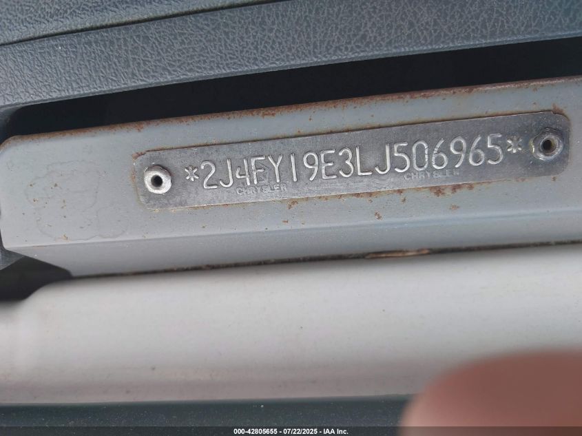 1990 Jeep Wrangler / Yj S VIN: 2J4FY19E3LJ506965 Lot: 42805655