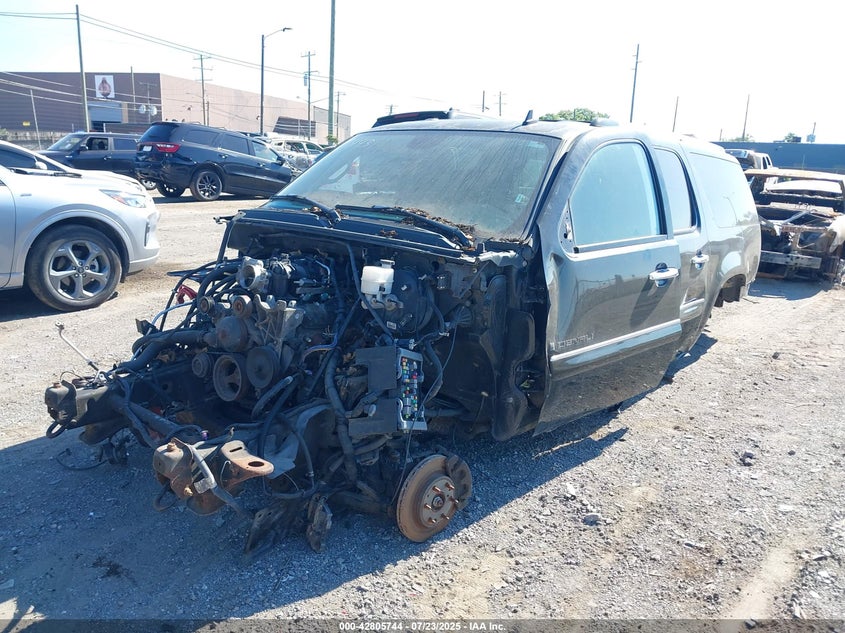 2008 GMC Yukon Xl 1500 Denali black suv gasoline 1GKFK66868J170443 photo #3