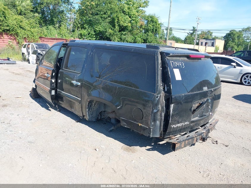 2008 GMC Yukon Xl 1500 Denali black suv gasoline 1GKFK66868J170443 photo #4