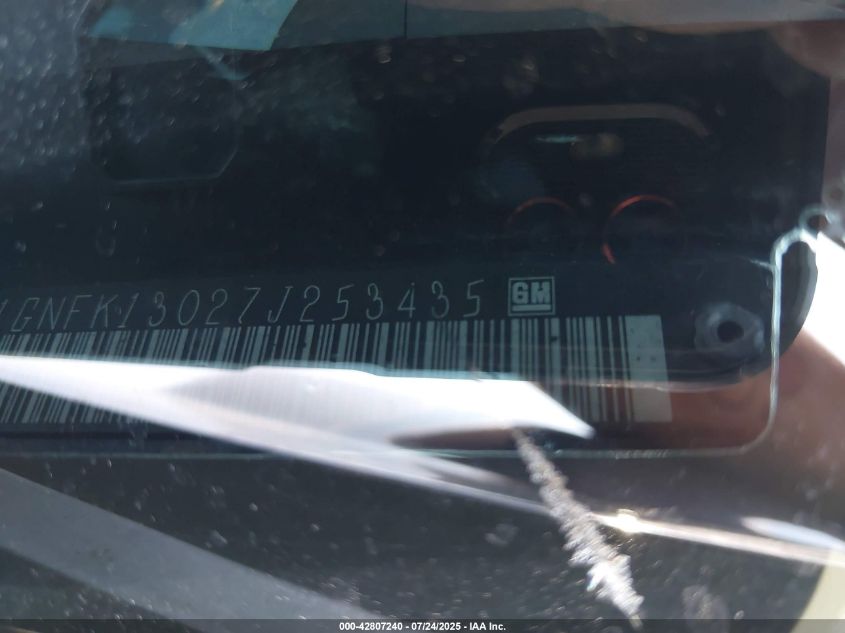 2007 Chevrolet Tahoe Ls VIN: 1GNFK13027J253435 Lot: 42807240